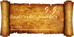 Igyártó Jozafát névjegykártya